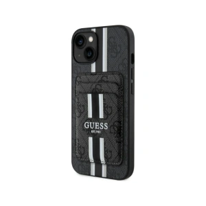 Wholesale Guess 4G Stripes MagSafe Wallet Apple iPhone 15 black - GUE4405 - {ean13} - Hurt