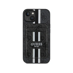 Wholesale Guess 4G Stripes MagSafe Wallet Apple iPhone 15 black - GUE4405 - {ean13} - Hurt