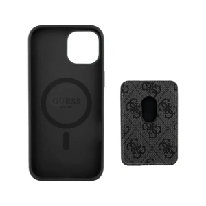 Wholesale Guess 4G Stripes MagSafe Wallet Apple iPhone 15 black - GUE4405 - {ean13} - Hurt