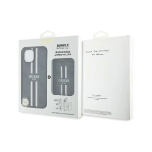 Hurtownia GSM - Guess 4G Csíkos MagSafe Pénztárca Apple iPhone 15 fekete - GUE4405 - {ean13} - Hurt