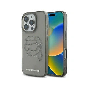 Hurtownia GSM - Karl Lagerfeld IML kamínky Karl hlava Apple iPhone 16 Pro černý - KLD21956 - {ean13} - Hurt