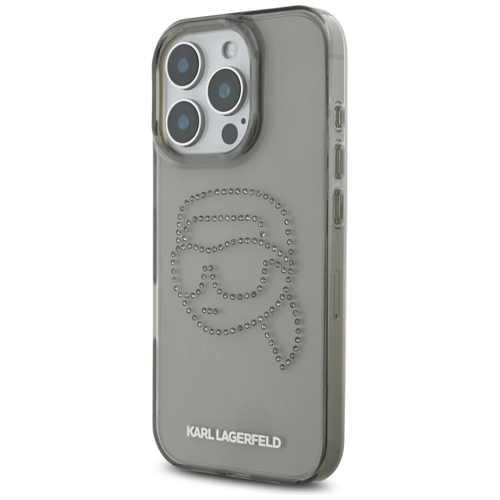 Hurtownia GSM - Karl Lagerfeld IML kamínky Karl hlava Apple iPhone 16 Pro černý - KLD21956 - {ean13} - Hurt
