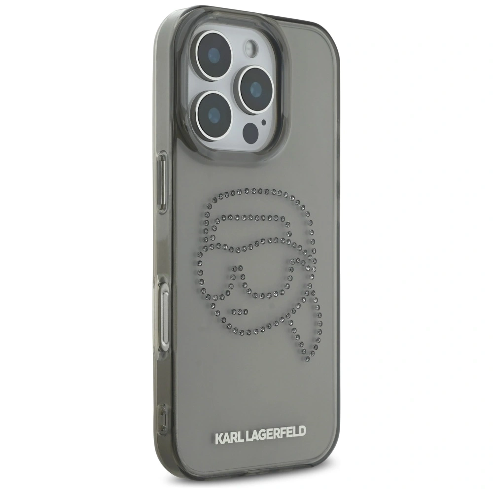 Hurtownia GSM - Karl Lagerfeld IML kamínky Karl hlava Apple iPhone 16 Pro černý - KLD21956 - {ean13} - Hurt