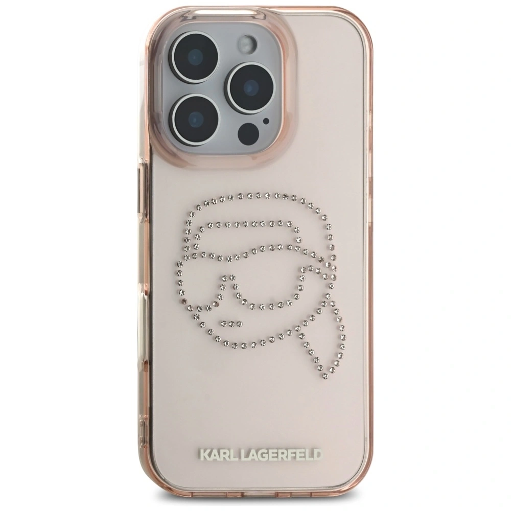 Hurtownia GSM - Karl Lagerfeld IML kamínky Karl Head Apple iPhone 16 Pro růžový - KLD21958 - {ean13} - Hurt