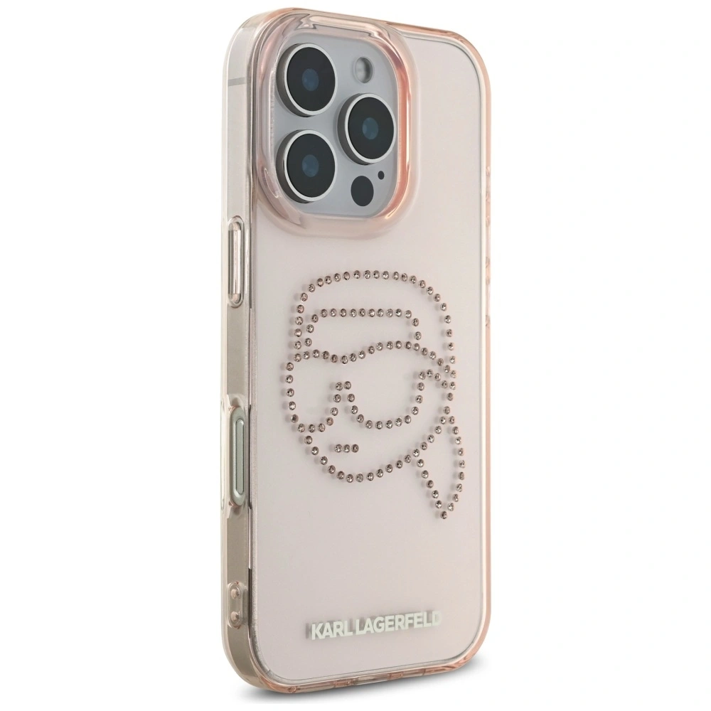 Hurtownia GSM - Karl Lagerfeld IML kamínky Karl Head Apple iPhone 16 Pro růžový - KLD21958 - {ean13} - Hurt
