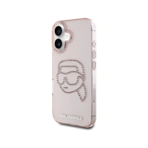 Hurtownia GSM - Karl Lagerfeld IML Rhinestones Karl Head Apple iPhone 16 roz - KLD21960 - {ean13} - Hurt