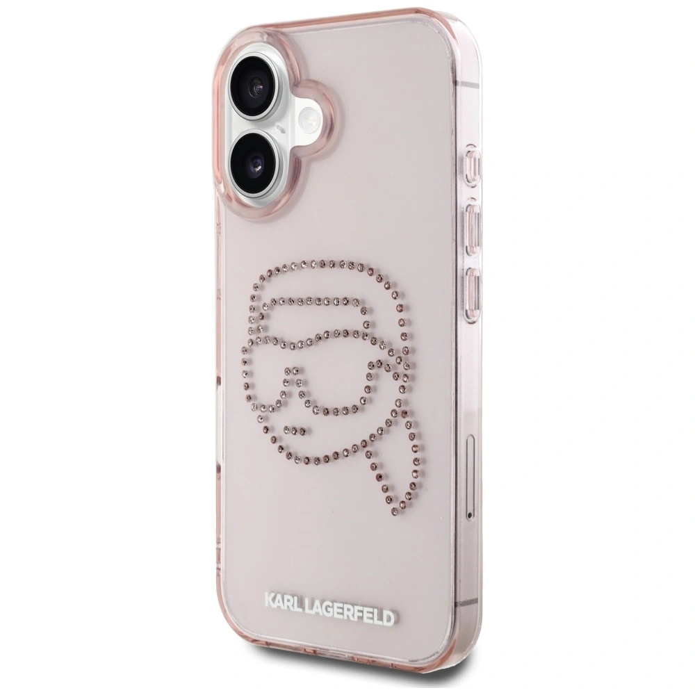 Hurtownia GSM - Karl Lagerfeld IML Rózsaszín Kövek Karl Fej Apple iPhone 16 pink - KLD21960 - {ean13} - Hurt