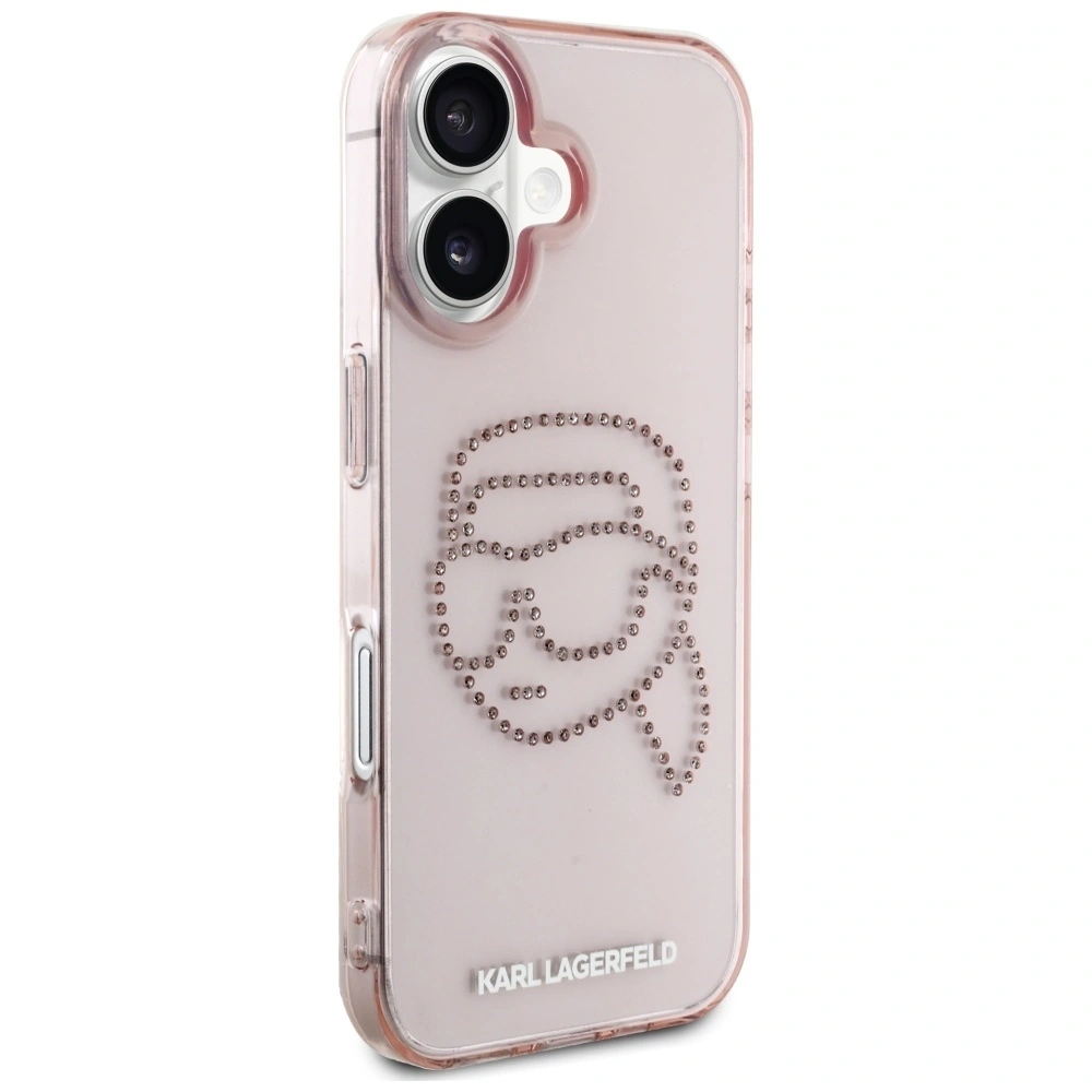 Hurtownia GSM - Karl Lagerfeld IML Rózsaszín Kövek Karl Fej Apple iPhone 16 pink - KLD21960 - {ean13} - Hurt
