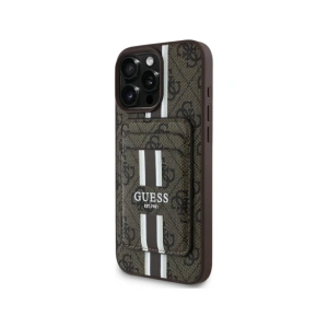 Wholesale Guess 4G Stripes MagSafe Wallet Apple iPhone 16 Pro Max brown - GUE4406 - {ean13} - Hurt