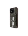 Hurtownia GSM - Guess 4G pruhy MagSafe peněženka Apple iPhone 16 Pro Max hnědá - GUE4406 - {ean13} - Hurt