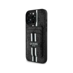 Wholesale Guess 4G Stripes MagSafe Wallet Apple iPhone 16 Pro Max black - GUE4407 - {ean13} - Hurt