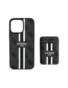 Wholesale Guess 4G Stripes MagSafe Wallet Apple iPhone 16 Pro Max black - GUE4407 - {ean13} - Hurt