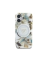 Hurtownia GSM - Guess Flori Sclipitoare butoane Triunghi MagSafe Apple iPhone 16 alb - GUE4408 - {ean13} - Hurt