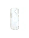 Hurtownia GSM - Guess Flori Sclipitoare butoane Triunghi MagSafe Apple iPhone 16 alb - GUE4408 - {ean13} - Hurt