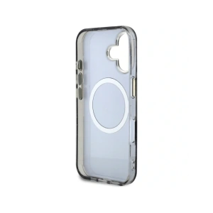Hurtownia GSM - Guess Flori Glitter Butoane Triunghi MagSafe Apple iPhone 16 negru - GUE4409 - {ean13} - Hurt