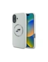 Karl Lagerfeld Silikonové dvojité hlavy a kruh MagSafe Apple iPhone 16 béžový