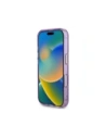 Hurtownia GSM - Guess Flori Glitter Butoane Triunghi MagSafe Apple iPhone 16 violet - GUE4410 - {ean13} - Hurt