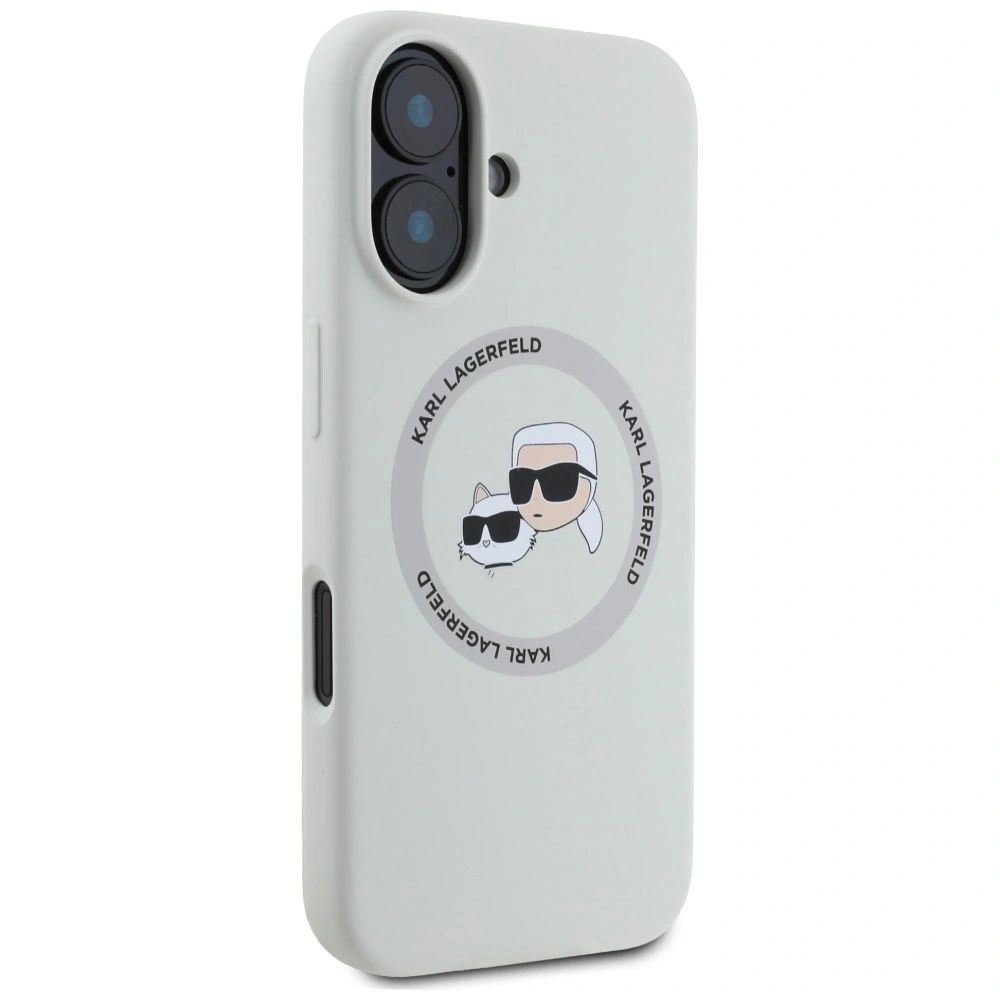 Hurtownia GSM - Karl Lagerfeld Silicon Double Heads și Circle MagSafe Apple iPhone 16 bej - KLD21961 - {ean13} - Hurt