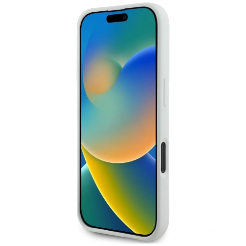 Etui Karl Lagerfeld Silicone Double Heads And Circle MagSafe do Apple iPhone 16 beżowy