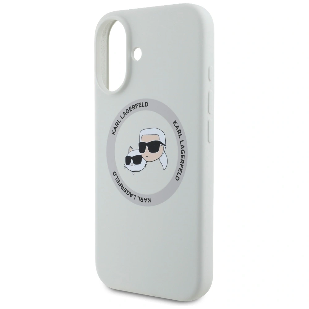 Hurtownia GSM - Etui Karl Lagerfeld Silicone Double Heads And Circle MagSafe do Apple iPhone 16 beżowy - KLD21961 - {ean13} - Hurt