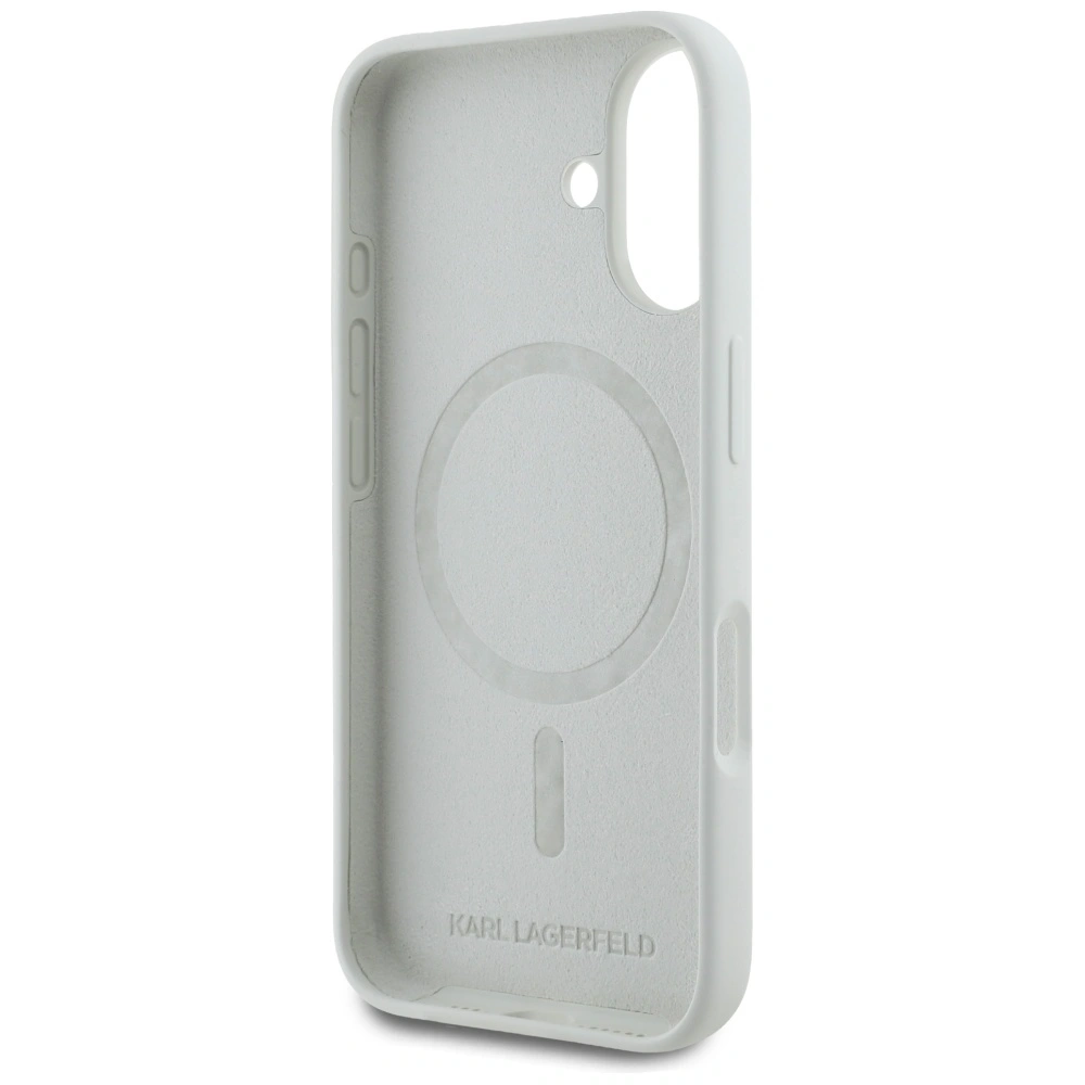 Hurtownia GSM - Karl Lagerfeld Silicon Double Heads și Circle MagSafe Apple iPhone 16 bej - KLD21961 - {ean13} - Hurt