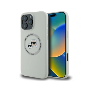 Hurtownia GSM - Karl Lagerfeld Silikonové dvojité hlavy a kruh MagSafe Apple iPhone 16 Pro béžový - KLD21962 - {ean13} - Hurt