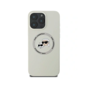 Hurtownia GSM - Karl Lagerfeld Silikonové dvojité hlavy a kruh MagSafe Apple iPhone 16 Pro béžový - KLD21962 - {ean13} - Hurt