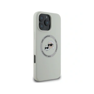 Hurtownia GSM - Karl Lagerfeld Silikonové dvojité hlavy a kruh MagSafe Apple iPhone 16 Pro béžový - KLD21962 - {ean13} - Hurt