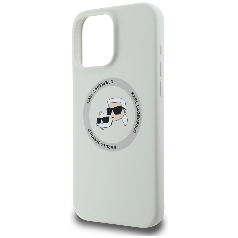 Hurtownia GSM - Karl Lagerfeld Silikonové dvojité hlavy a kruh MagSafe Apple iPhone 16 Pro béžový - KLD21962 - {ean13} - Hurt