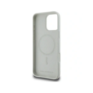 Hurtownia GSM - Karl Lagerfeld Capete Duble din Silicon și Cerc MagSafe Apple iPhone 16 Pro Max bej - KLD21963 - {ean13} - Hurt