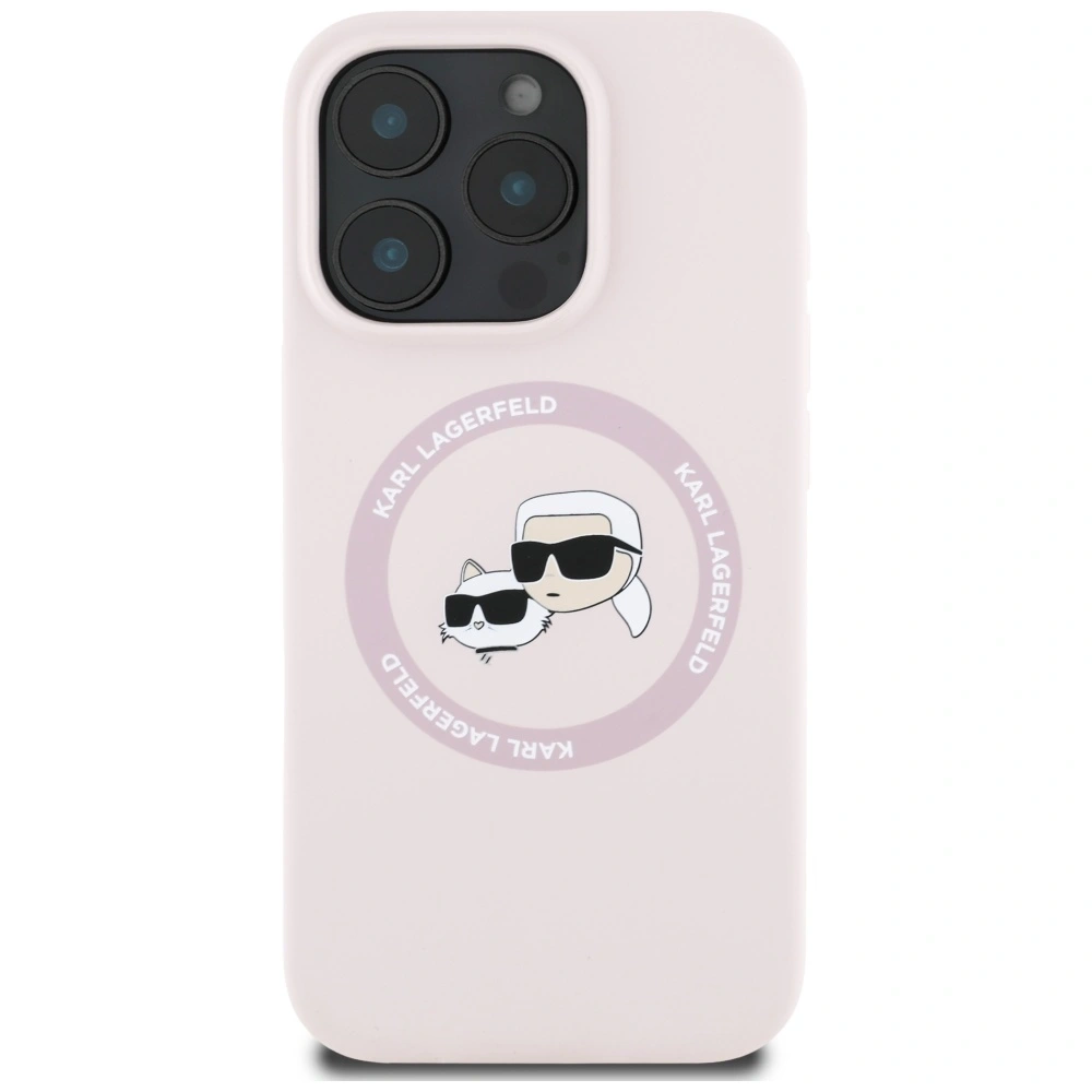 Hurtownia GSM - Karl Lagerfeld Silicone Double Heads And Circle MagSafe Apple iPhone 16 Pro roz - KLD21965 - {ean13} - Hurt