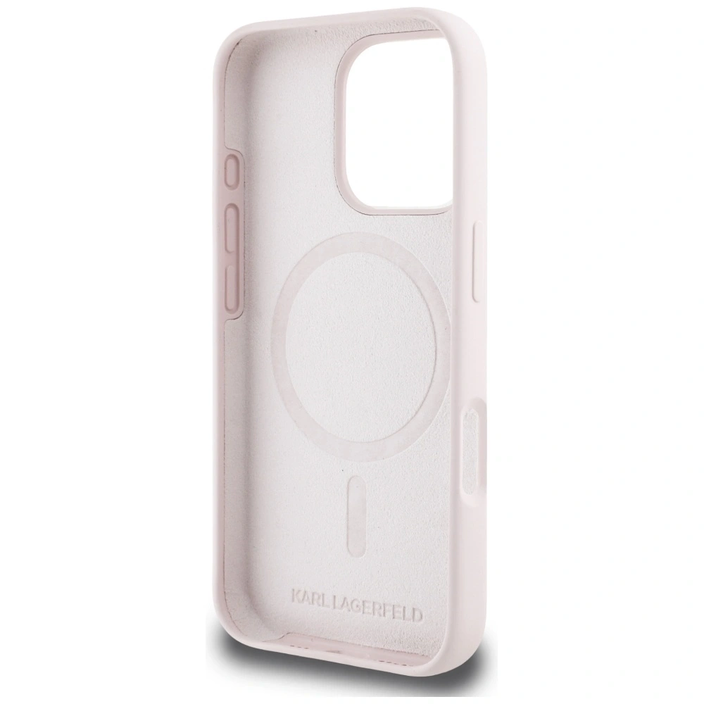 Hurtownia GSM - Karl Lagerfeld Silicone Double Heads And Circle MagSafe Apple iPhone 16 Pro roz - KLD21965 - {ean13} - Hurt