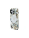 Hurtownia GSM - Guess Glitter květiny trojúhelníkové tlačítka MagSafe Apple iPhone 16 Pro bílý - GUE4411 - {ean13} - Hurt
