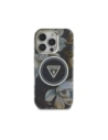 Hurtownia GSM - Guess Glitrové květiny trojúhelníkové tlačítka MagSafe Apple iPhone 16 Pro černý - GUE4412 - {ean13} - Hurt