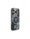 Hurtownia GSM - Guess Glitrové květiny trojúhelníkové tlačítka MagSafe Apple iPhone 16 Pro černý - GUE4412 - {ean13} - Hurt
