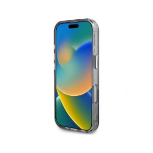 Hurtownia GSM - Guess Glitrové květiny trojúhelníkové tlačítka MagSafe Apple iPhone 16 Pro černý - GUE4412 - {ean13} - Hurt