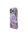 Hurtownia GSM - Guess Glitrové květiny trojúhelníkové tlačítka MagSafe Apple iPhone 16 Pro fialový - GUE4413 - {ean13} - Hurt