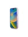 Hurtownia GSM - Guess Glitrové květiny trojúhelníkové tlačítka MagSafe Apple iPhone 16 Pro fialový - GUE4413 - {ean13} - Hurt