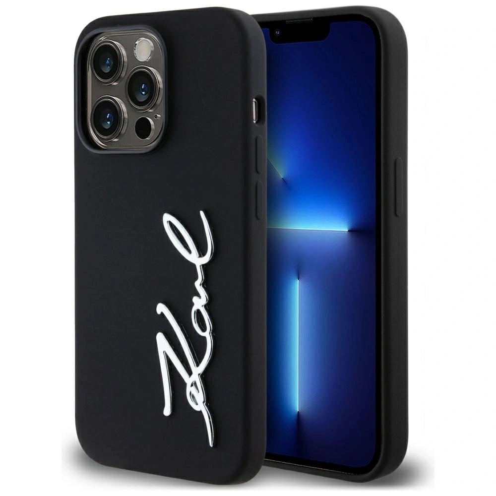 Hurtownia GSM - Karl Lagerfeld Silikon Metall Skript Logo Apple iPhone 14 Pro schwarz - KLD21967 - {ean13} - Hurt