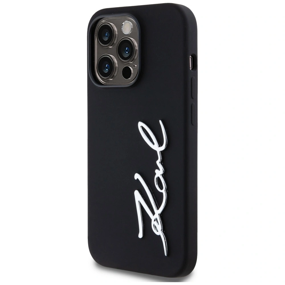 Hurtownia GSM - Karl Lagerfeld Silikon Metall Skript Logo Apple iPhone 14 Pro schwarz - KLD21967 - {ean13} - Hurt