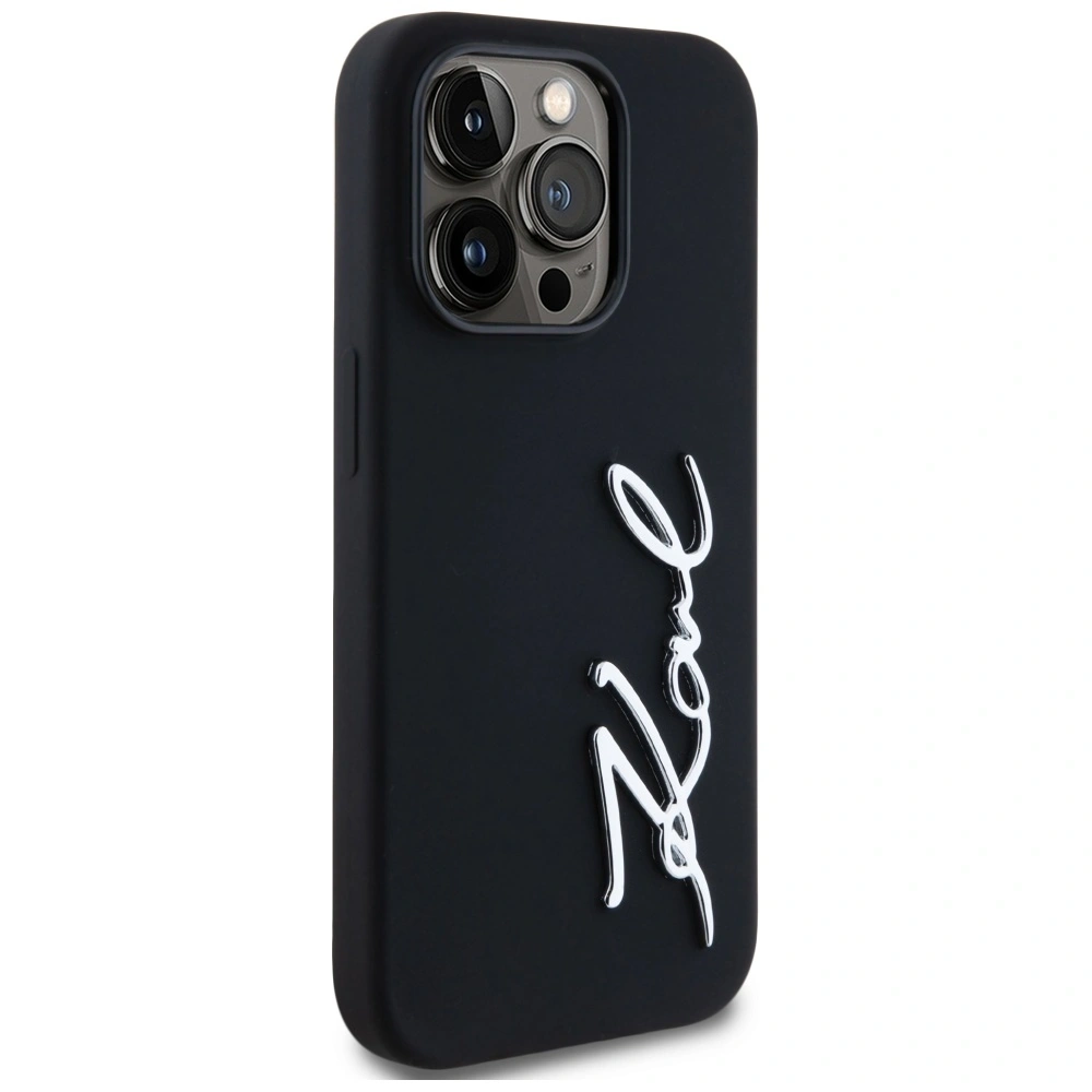 Hurtownia GSM - Karl Lagerfeld Silikon Metall Skript Logo Apple iPhone 14 Pro schwarz - KLD21967 - {ean13} - Hurt
