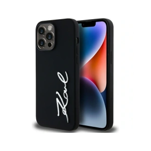 Hurtownia GSM - Karl Lagerfeld Logo din metal cu script din silicon Apple iPhone 14 Pro Max negru - KLD21968 - {ean13} - Hurt