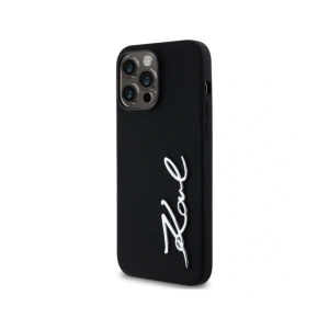 Hurtownia GSM - Karl Lagerfeld Logo din metal cu script din silicon Apple iPhone 14 Pro Max negru - KLD21968 - {ean13} - Hurt