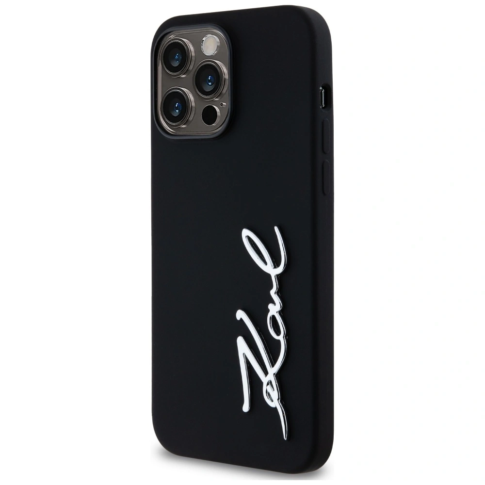 Hurtownia GSM - Etui Karl Lagerfeld Silicone Metal Script Logo do Apple iPhone 14 Pro Max czarny - KLD21968 - {ean13} - Hurt