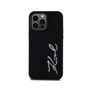 Hurtownia GSM - Karl Lagerfeld Logo din metal cu script din silicon Apple iPhone 14 Pro Max negru - KLD21968 - {ean13} - Hurt