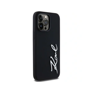 Hurtownia GSM - Karl Lagerfeld Logo din metal cu script din silicon Apple iPhone 14 Pro Max negru - KLD21968 - {ean13} - Hurt