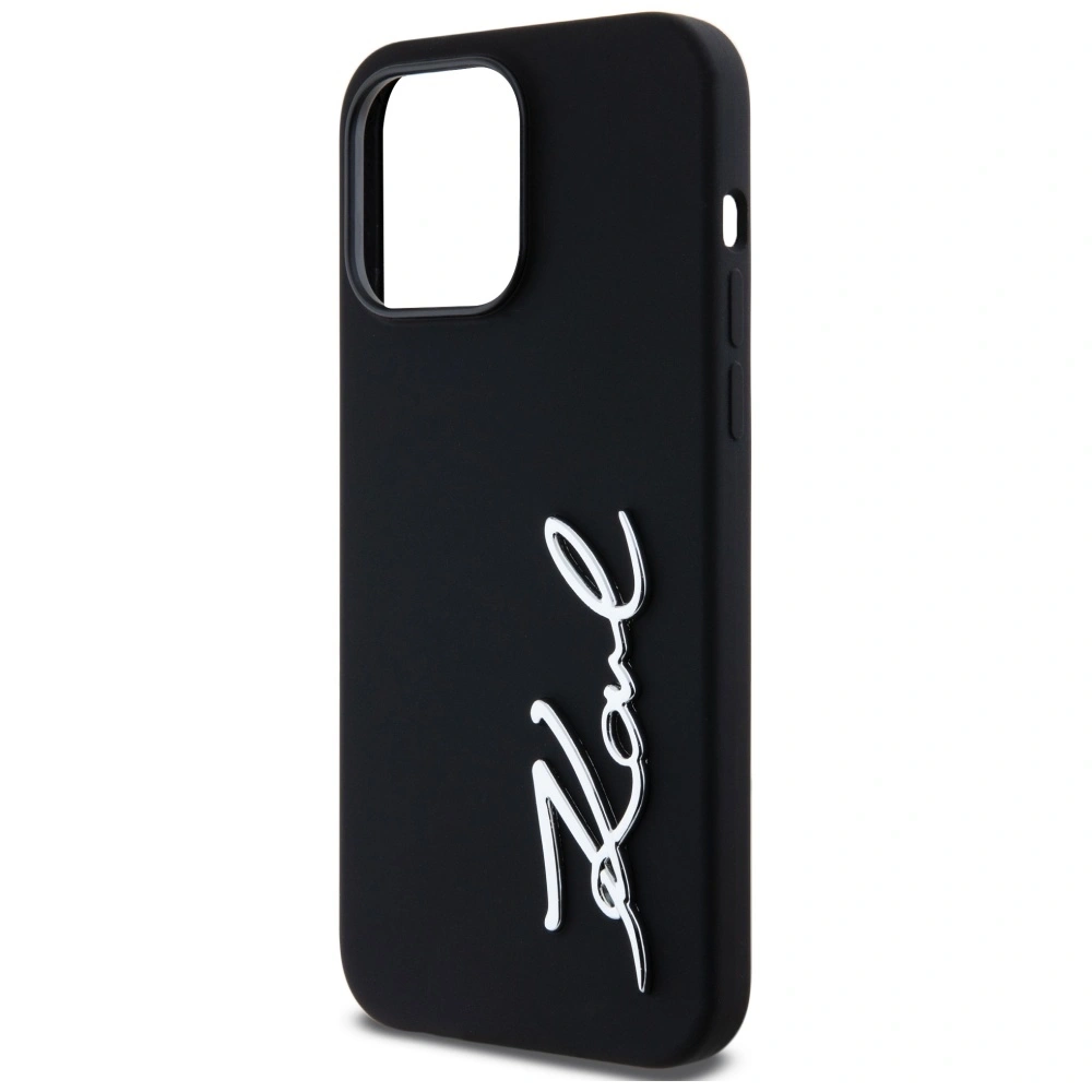 Hurtownia GSM - Etui Karl Lagerfeld Silicone Metal Script Logo do Apple iPhone 14 Pro Max czarny - KLD21968 - {ean13} - Hurt