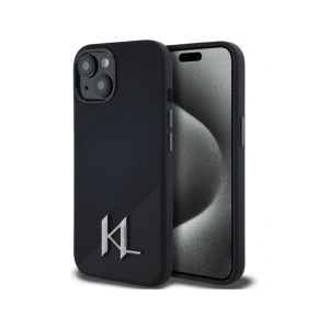 Hurtownia GSM - Karl Lagerfeld Siliconă Shadow Metal Inițial MagSafe Apple iPhone 15 negru - KLD21969 - {ean13} - Hurt