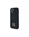 Wholesale Karl Lagerfeld Silicone Shadow Metal Initial MagSafe Apple iPhone 15 black - KLD21969 - {ean13} - Hurt
