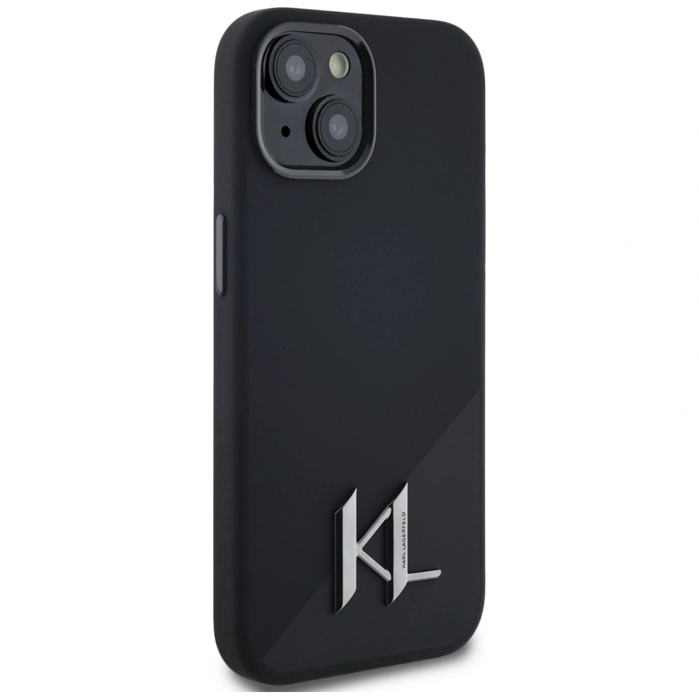 Hurtownia GSM - Karl Lagerfeld Siliconă Shadow Metal Inițial MagSafe Apple iPhone 15 negru - KLD21969 - {ean13} - Hurt